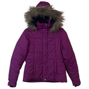 Columbia Burgundy Removable Hood Omni Shield Winter Jacket Sz‎ M